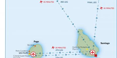 Mapa de Cabo Verde aeropuertos