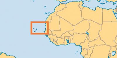 Mostrar Cabo Verde en el mapa del mundo