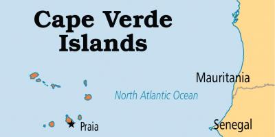Mapa de mapa de las islas de Cabo Verde