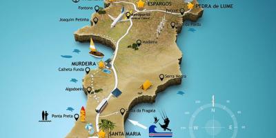 Mapa de santa maría de Cabo Verde