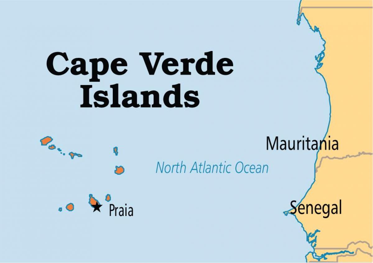 mapa de mapa de las islas de Cabo Verde